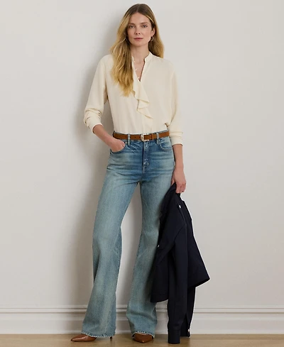 Lauren Ralph Women's High-Rise Wide-Leg Jeans