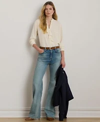 Lauren Ralph Lauren Womens High Rise Wide Leg Jeans 0p 18
