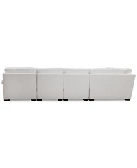 Radley Roll Arm 146" 6-Pc. Fabric Chaise Sectional with Wedge, Exclusively at Macy's