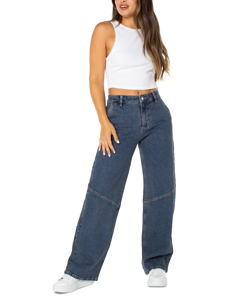 Celebrity Pink Juniors' Slouchy Skater Wide-Leg Jeans