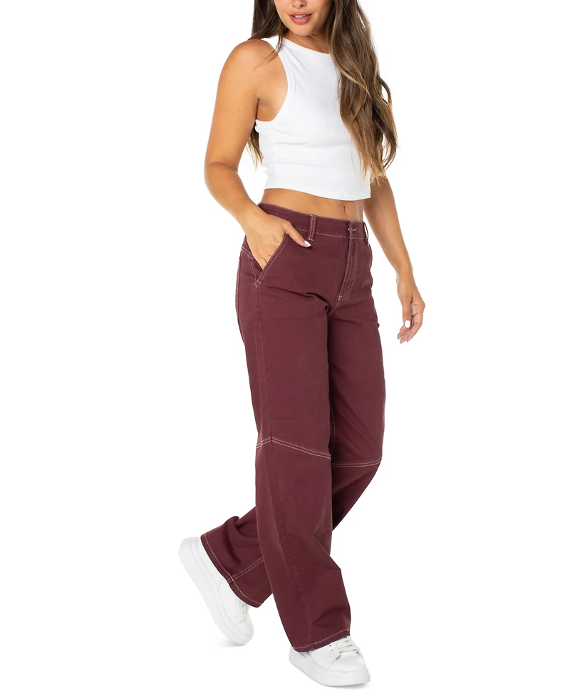 Celebrity Pink Juniors' Slouchy Skater Wide-Leg Jeans