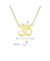 Bling Jewelry Sanskrit Aum Om Pendant Necklace 14K Gold Rose Plated Sterling Silver Harmony Yoga