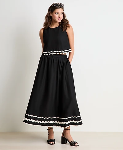 Women's Ric Rac Applique Skirt, Macy's Exclusive - On 34th | Alix Friedberg Capsule Collection