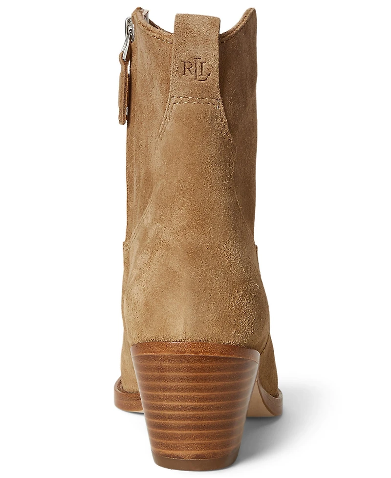 Lauren Ralph Lauren Women's Harpher Burnished Leather Booties