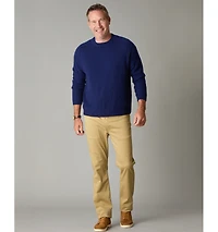 LuxLined Men's Itch-Free Merino Wool Crewneck Sweater with Soft Inner Lining