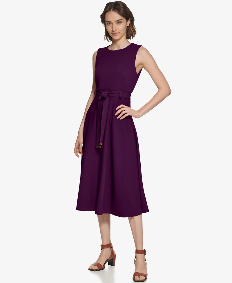 Calvin Klein Women's Sleeveless Midi A-Line Dress