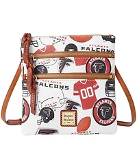 Dooney & Bourke Women's Atlanta Falcons Triple-Zip Crossbody Bag