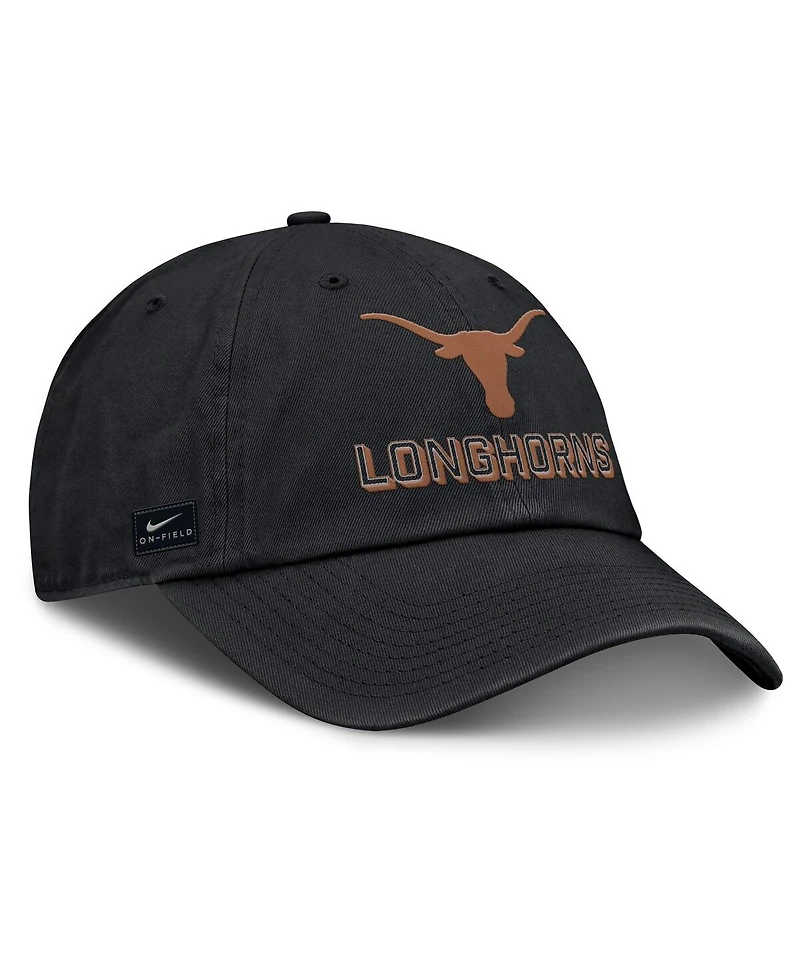 Nike Men's Black Texas Longhorns 2025 On-Field Club Adjustable Hat
