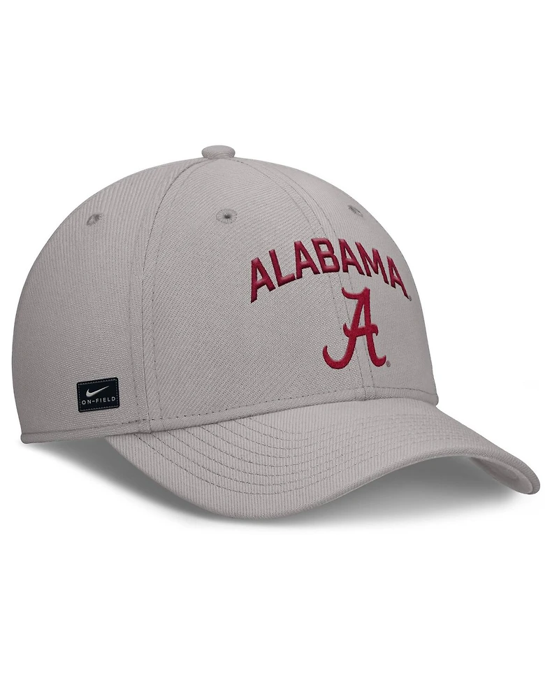 Nike Men's Gray Alabama Crimson Tide 2025 On-Field Rise Performance Flex Hat