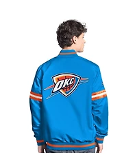 Starter Men's Blue/Orange Oklahoma City Thunder Scout Full Snap Varsity Jacket