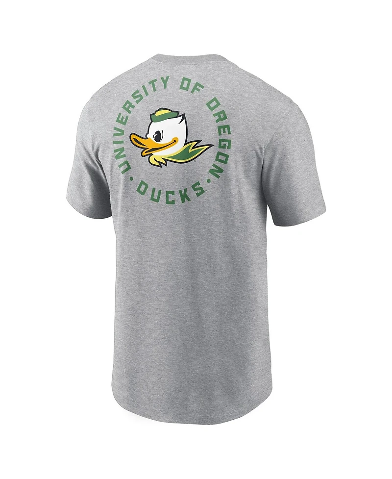 Nike Men's Heather Gray Oregon Ducks Campus 2-Hit T-Shirt