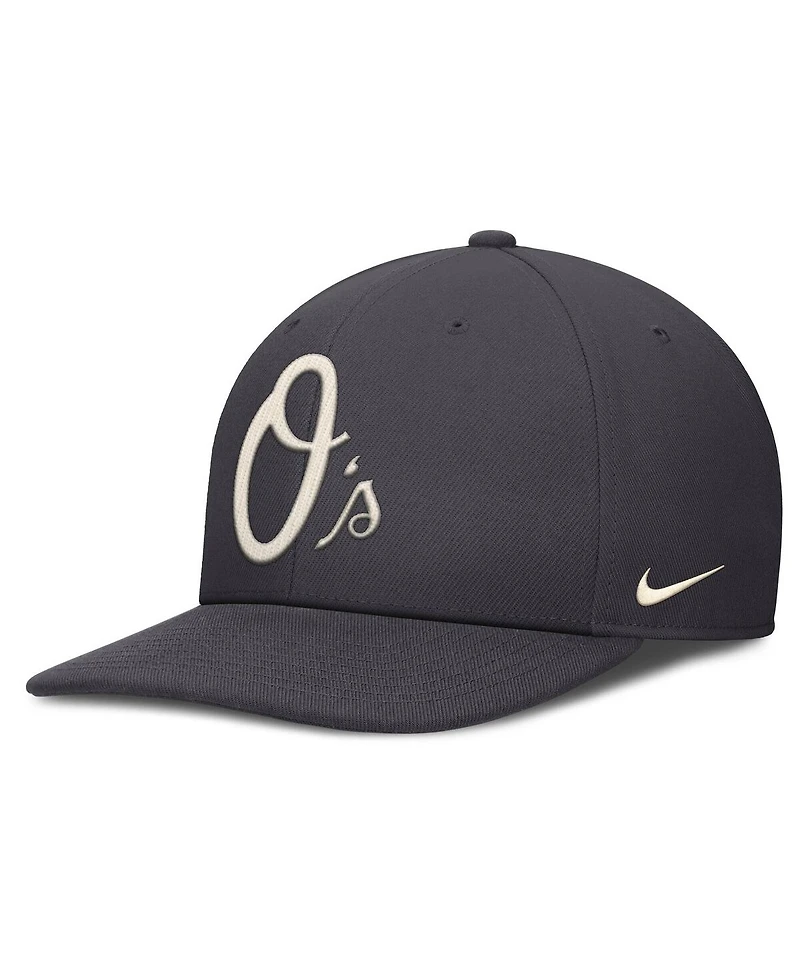 Nike Men's Anthracite Baltimore Orioles Statement Pro Snapback Hat