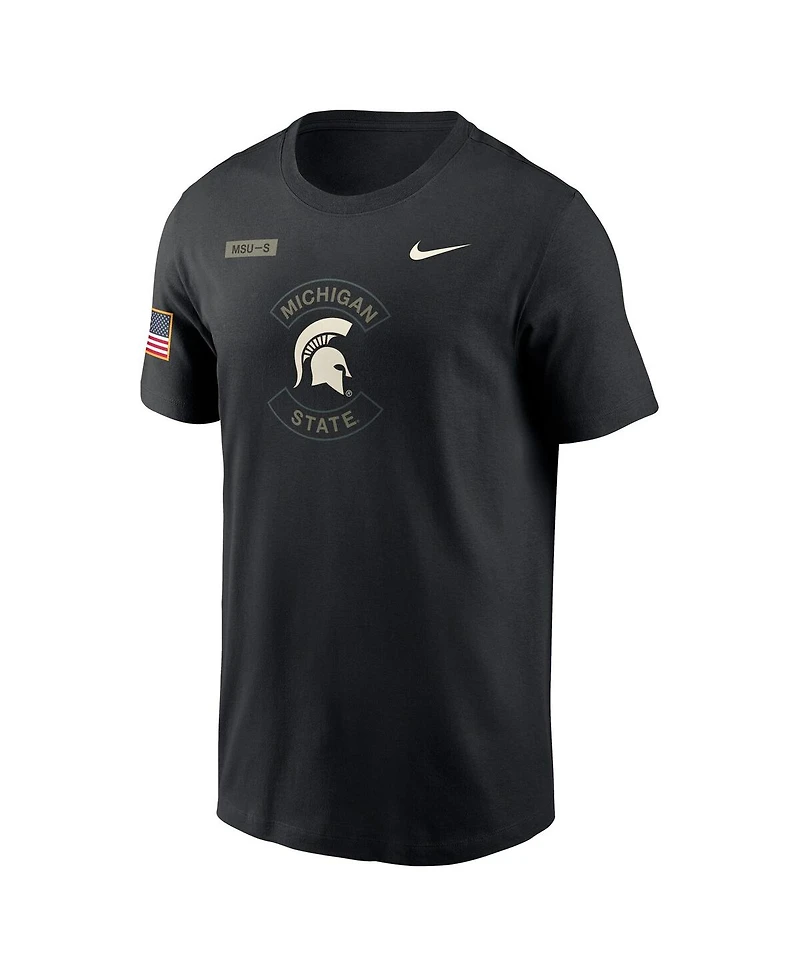 Nike Men's Black Michigan State Spartans 2025 Military Appreciation Performance T-Shirt