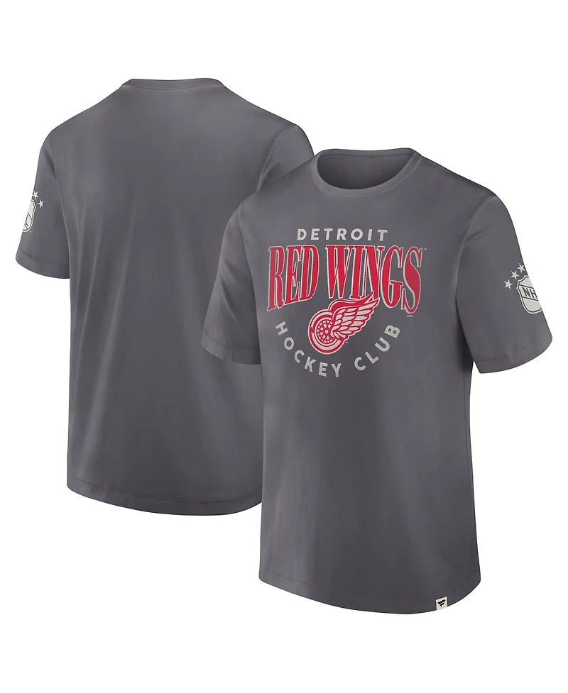 Fanatics Men's Gray Detroit Red Wings Decades Collection Made To Last T-Shirt