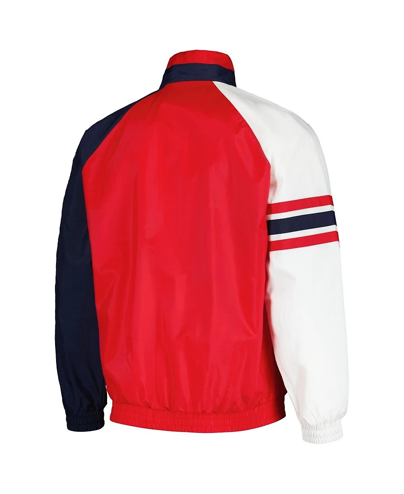 Starter Men's Red/Navy St. Louis Cardinals Elite Raglan Half-Zip Jacket