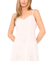 CeCe Women's Maxi A-Line Embroidered Dress