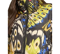 adidas Women's Farm Butterfly-Print Puffer Coat
