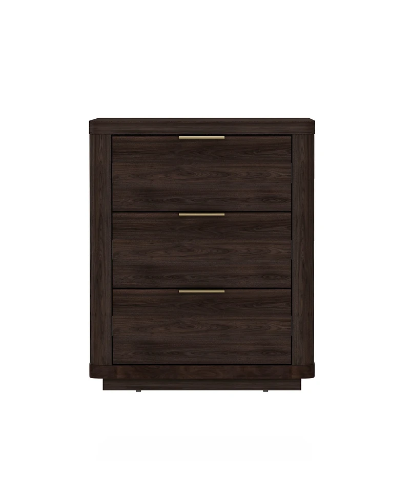 Manhattan Comfort Evelyn 20" 3-Drawer Nightstand
