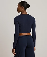 Lauren Ralph Women's Stretch Jersey Asymmetrical Top