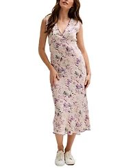 Lily and Lionel London Women's Zola Bias Cut Wonderland Print Midi Dress