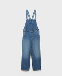 Mango Women's Straight Denim Dungarees