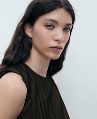 Mango Women's Contrasting Textured Dress