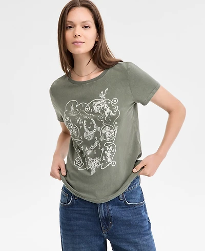 Lucky Brand Women's Western Rope Frame Classic Crew Tee