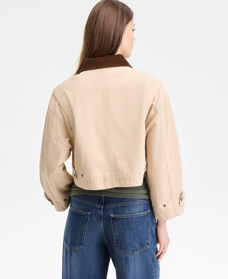 Lucky Brand Women's Cropped Utility Jacket