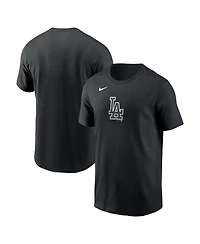 Nike Men's Black Los Angeles Dodgers Lights Out Color Pop T-Shirt
