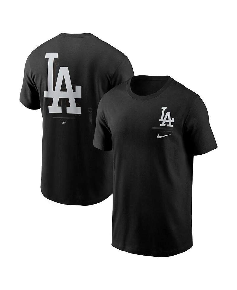Nike Men's Black Los Angeles Dodgers Lights Out Bar Loading T-Shirt