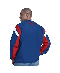 G-iii Sports by Carl Banks Men's Royal Chicago Cubs Double Coverage V-Neck Pullover Sweatshirt