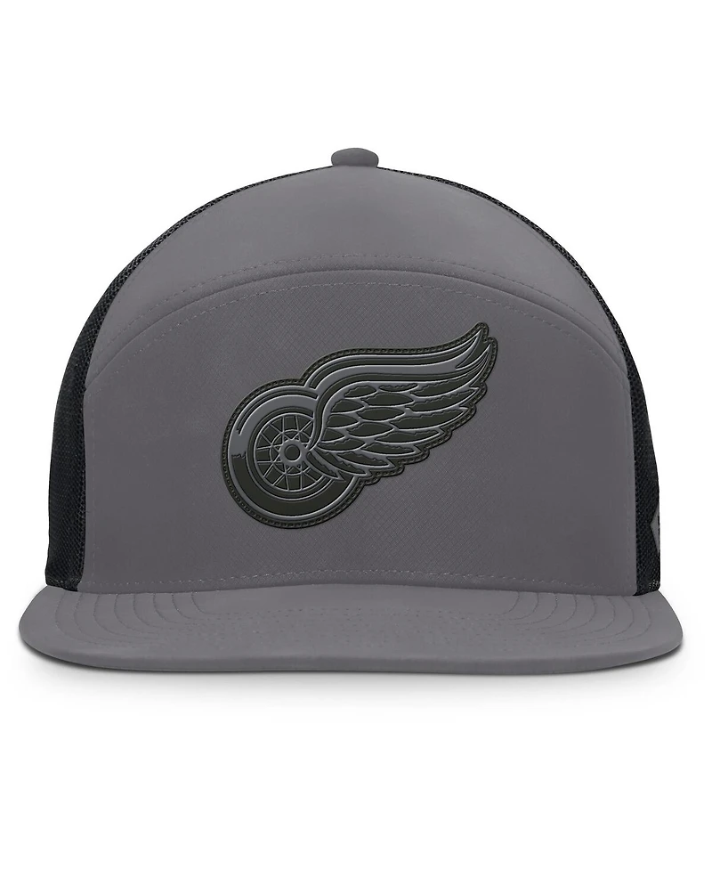 Fanatics Men's Charcoal/Black Detroit Red Wings Fairweather Adjustable Hat