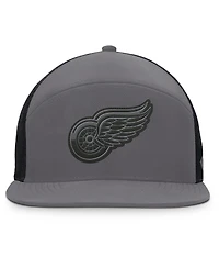Fanatics Men's Charcoal/Black Detroit Red Wings Fairweather Adjustable Hat