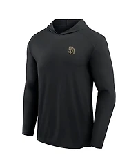 Fanatics Men's Black San Diego Padres Front Office Power Mono Long Sleeve Hoodie T-Shirt