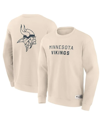 Fanatics Men's Cream Minnesota Vikings Elements Future Ground Lettering Pullover Sweatshirt