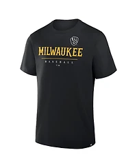 Fanatics Men's Black Milwaukee Brewers Color Pop Legacy Clubhouse T-Shirt