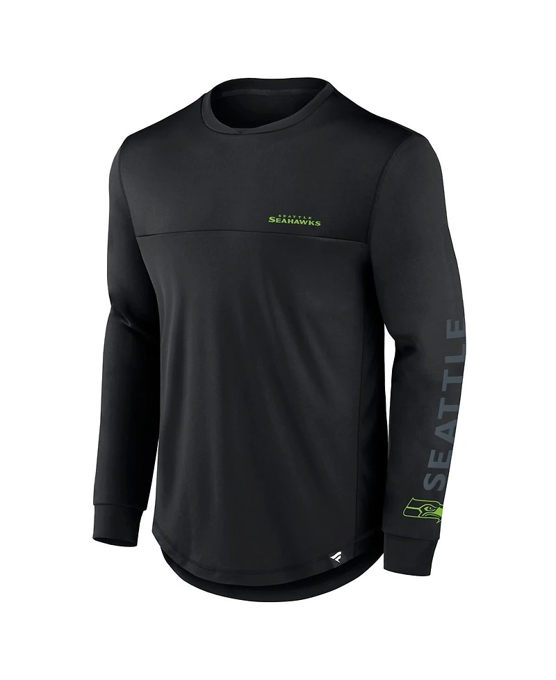 Fanatics Men's Black Seattle Seahawks Blackout Long Sleeve T-Shirt