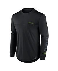 Fanatics Men's Black Seattle Seahawks Blackout Long Sleeve T-Shirt