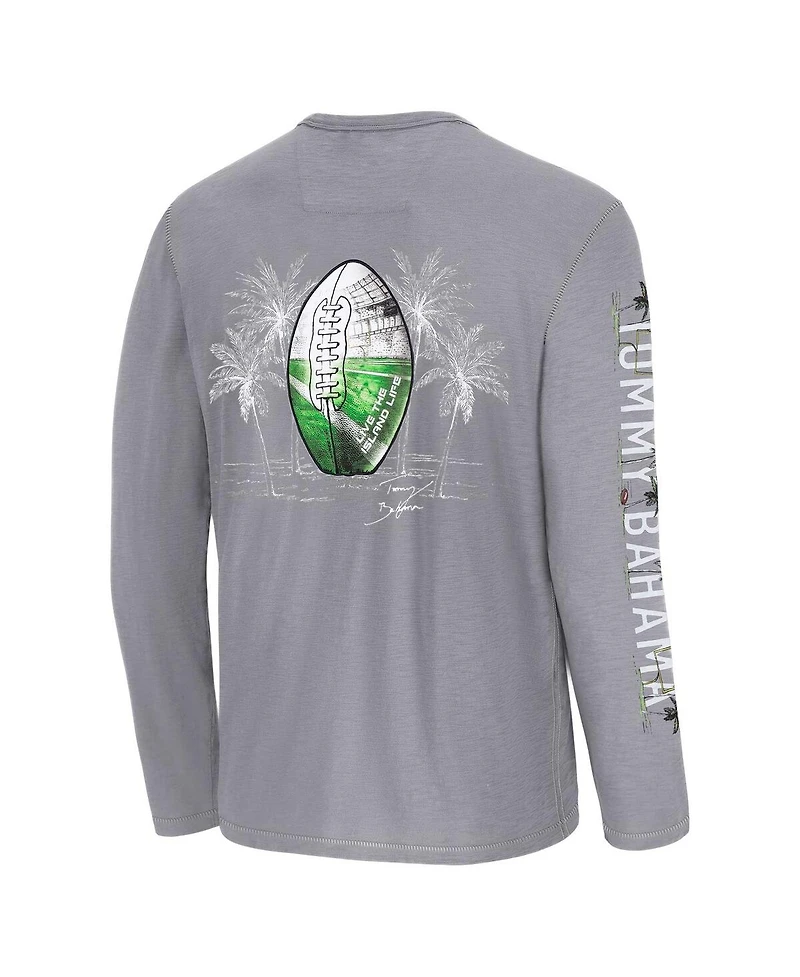 Tommy Bahama Men's Gray Cleveland Browns Oasis Endzone Lux Long Sleeve T-Shirt