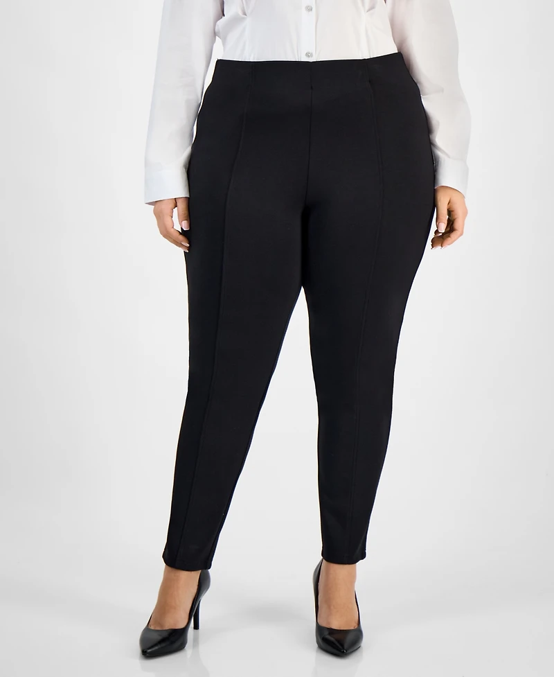 Bar Iii Trendy Plus High Rise Ponte Leggings, Macy's Exclusive