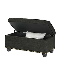 Convenience Concepts 35.5" Faux Linen 7th Avenue Storage Ottoman