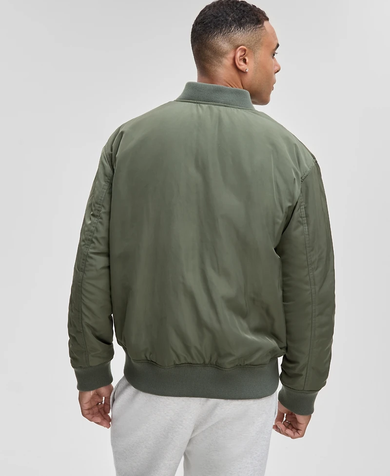 Mode of One Men's Relaxed-Fit Reversible Bomber Jacket, Macy's Exclusive