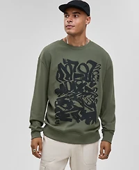 Mode of One Men's Relaxed-Fit Scribble Graphic Sweatshirt, Macy's Exclusive