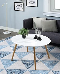 Convenience Concepts Oslo Round Coffee Table, Gray