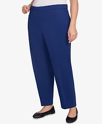 Alfred Dunner Plus Size Classic Allure Fitted Stretch Medium Length Pants