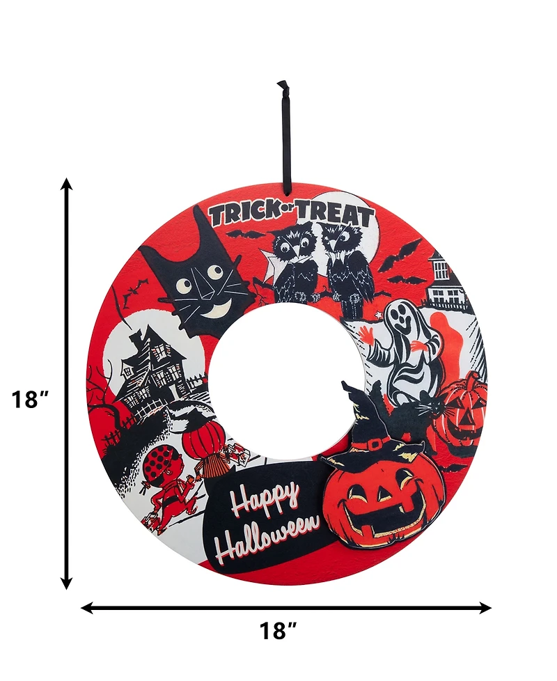 Mr. Halloween Retro Wreath and Garland Set