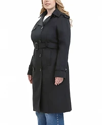 Bgsd Plus Eliana Water Resistant Hooded Trench Coat