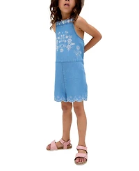 Raffya Kids Rachel Scalloped Hem Embroidered Romper