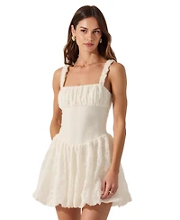 Modenaire Women's Boucle Knit Fit & Flare Mini Dress