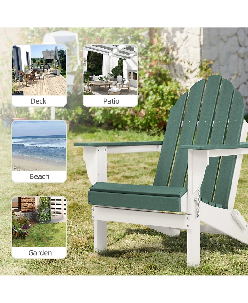 Aoodor Outdoor Folding Adirondack Chair